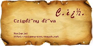 Czigány Éva névjegykártya