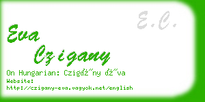 eva czigany business card